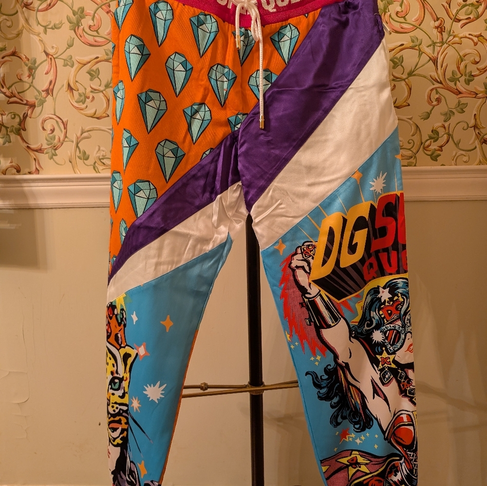Dolce & Gabbana Super Heroine Tracksuit Pants Size 48 New with Tags - Picture 3 of 14